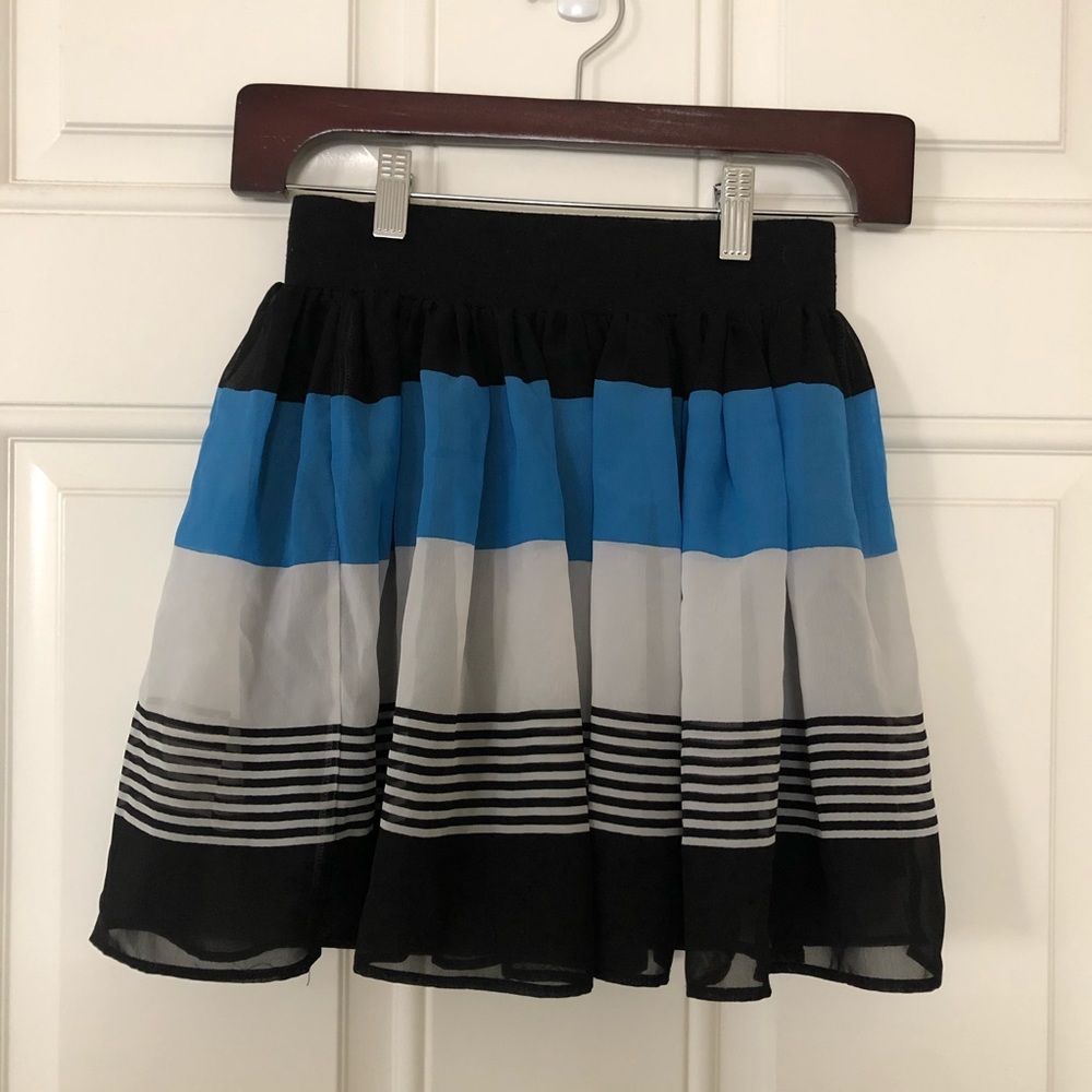 AQUA Striped Mini Skirt Size XS